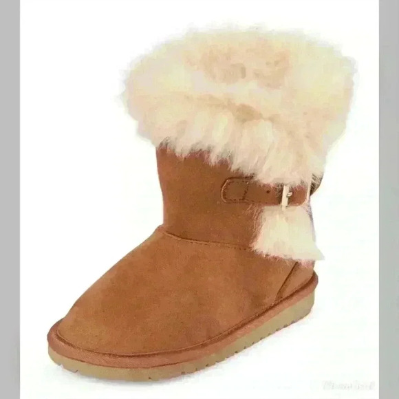 Toddler Buckle Faux Fur Boots